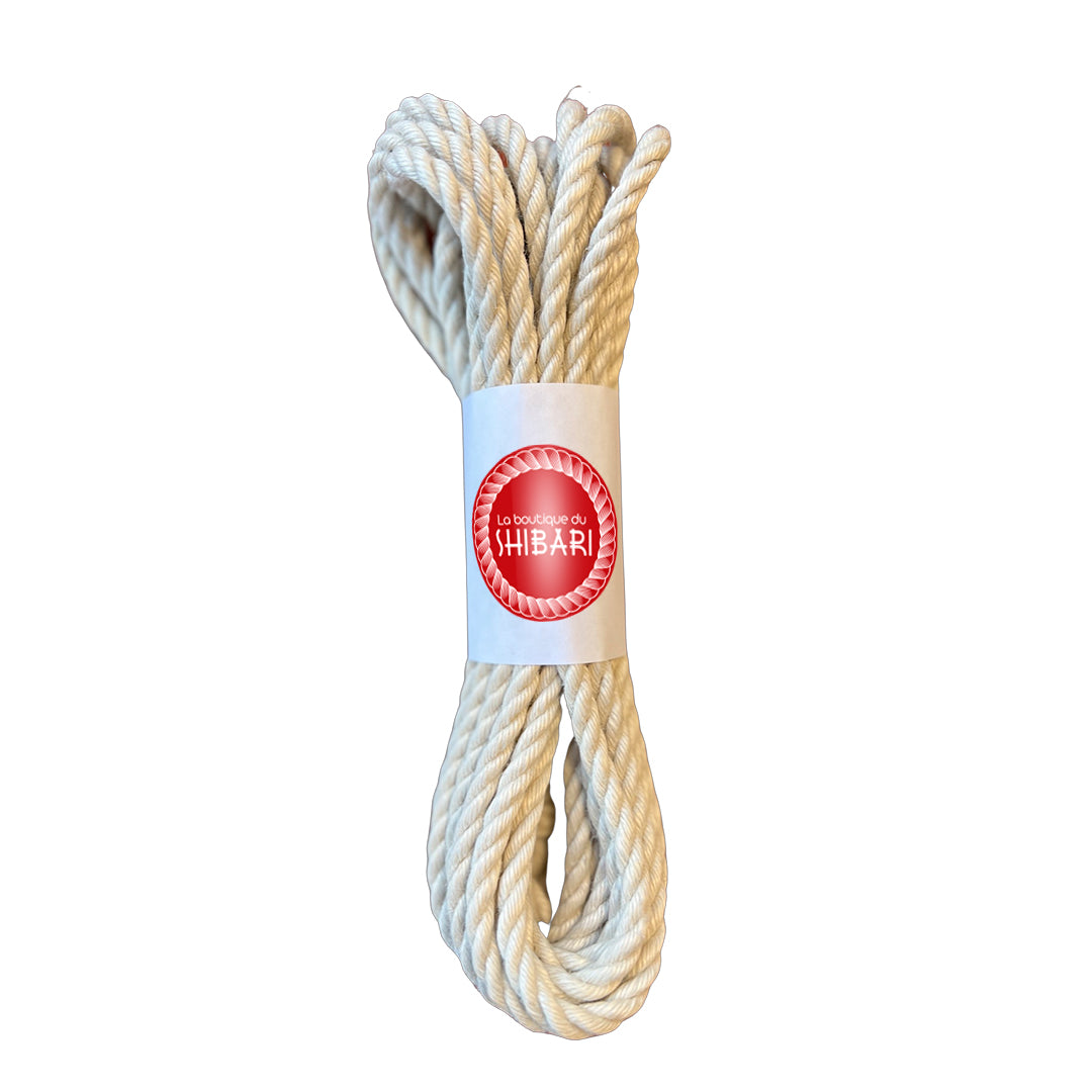 Corde Shibari – Bondage En Jute 6mm/8m – Blanche