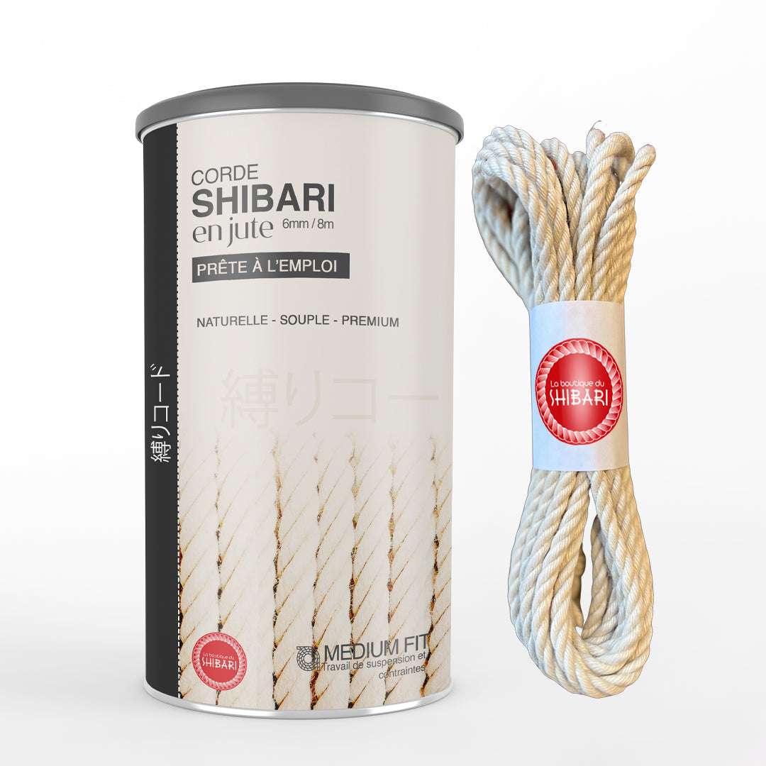 Corde Shibari – Bondage En Jute 6mm/8m – Blanche